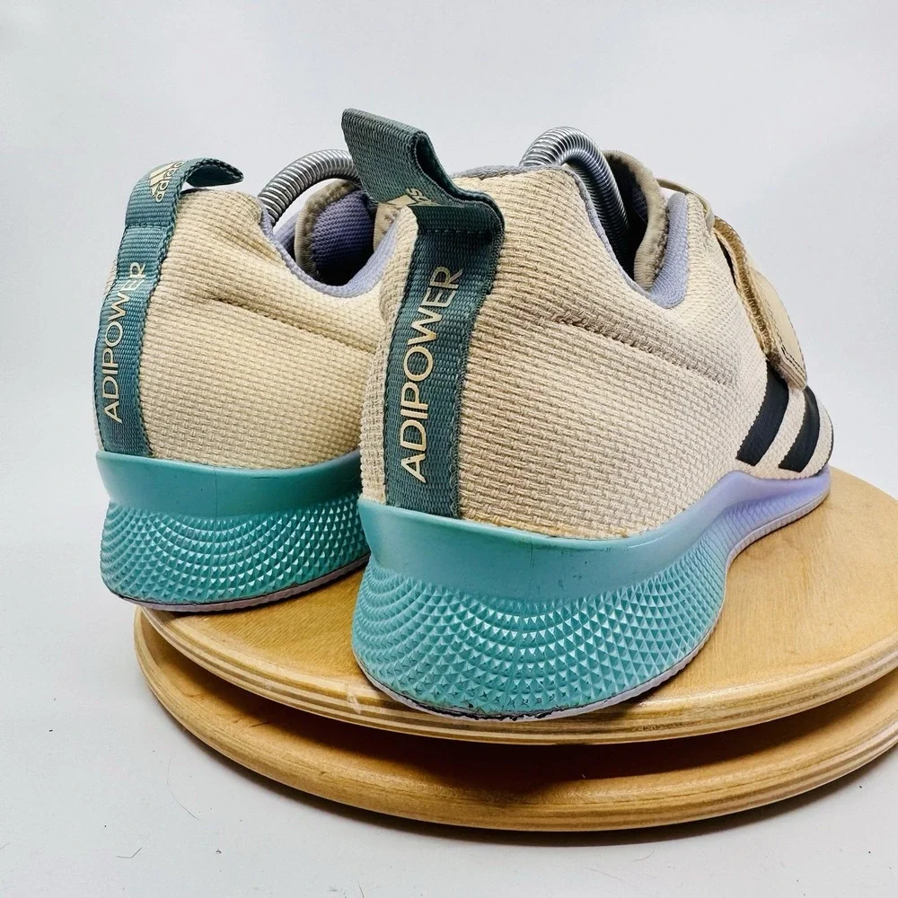 Adidas Adipower Mens 9 womens 10.5 Weightlifting Shoes‎ ivory Powerlifting